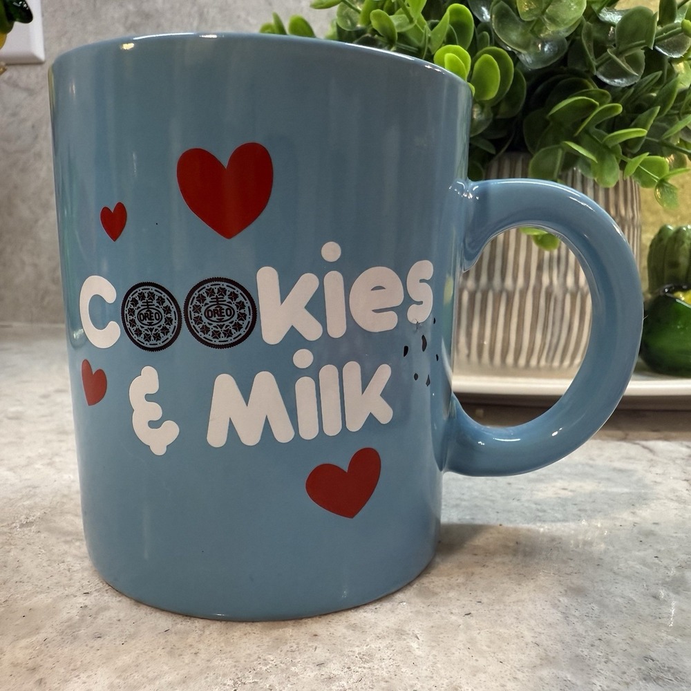 2018 Blue Oreo Mug‎ Cookies And Milk Heart